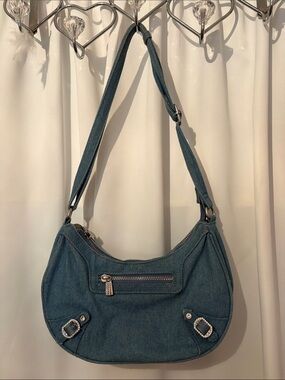 Denim Shoulder Bag - Casual Women’s Carryall